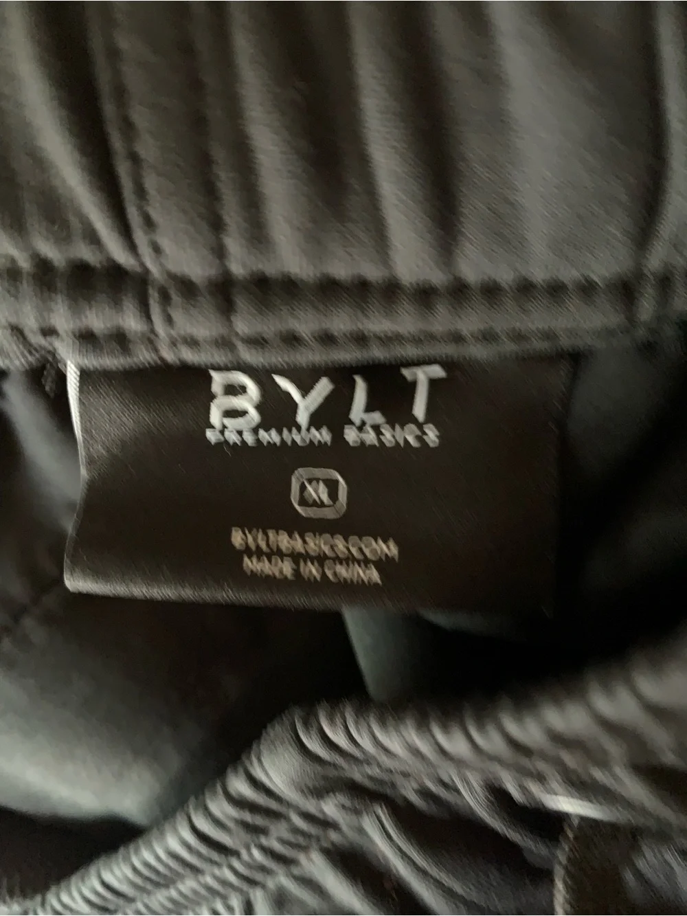 BYLT Premium Basics Black Jogger Sweatpants Athletic Lounge Zip Pocket Size XL